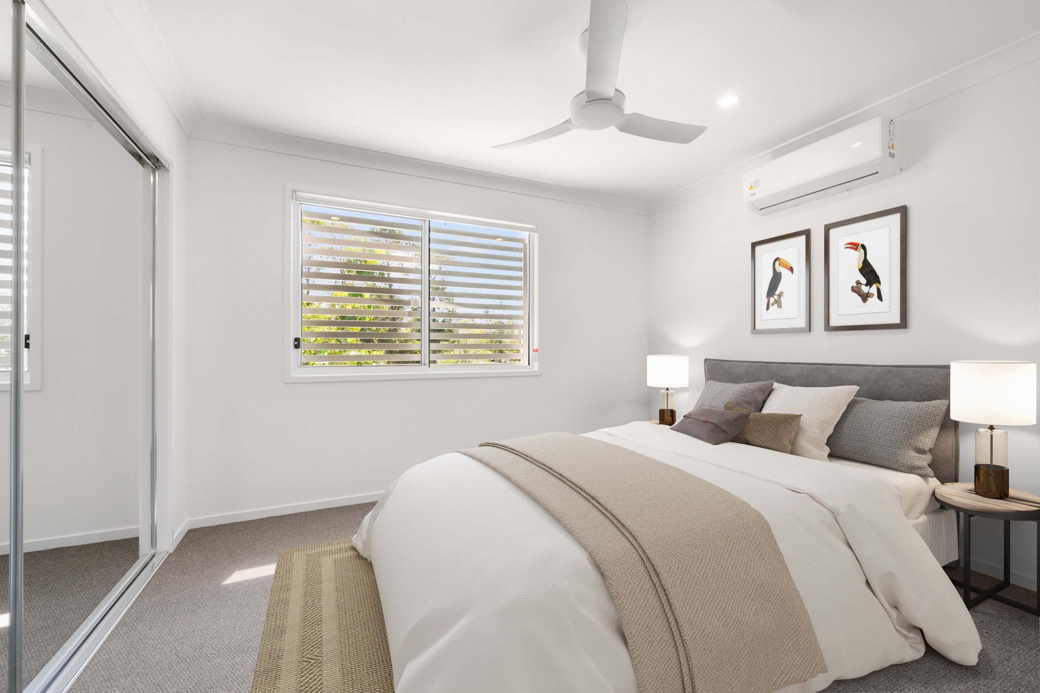 Bright modern main bedroom